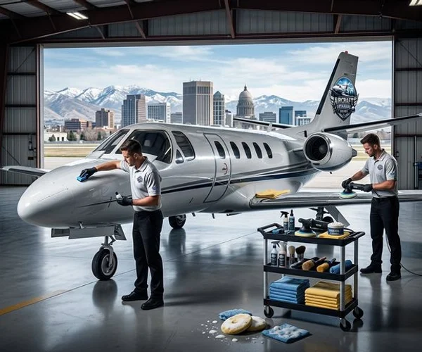 Aircraft Detailing Boise team at Boise Airport